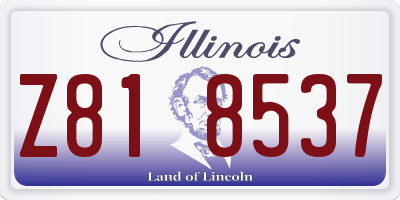 IL license plate Z818537
