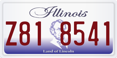 IL license plate Z818541