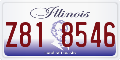 IL license plate Z818546