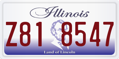 IL license plate Z818547