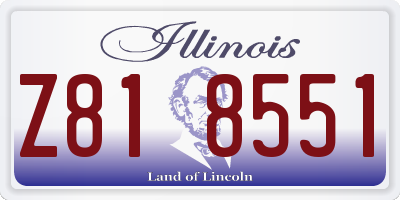 IL license plate Z818551