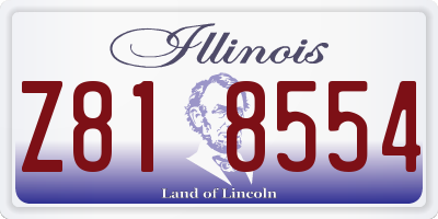 IL license plate Z818554