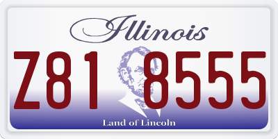 IL license plate Z818555