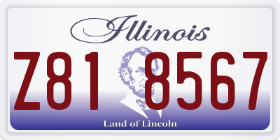 IL license plate Z818567