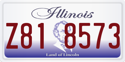 IL license plate Z818573