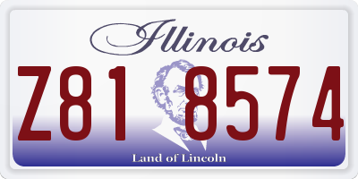 IL license plate Z818574