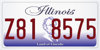 IL license plate Z818575