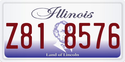 IL license plate Z818576