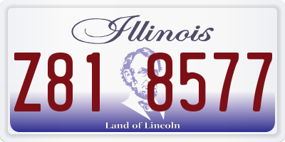 IL license plate Z818577
