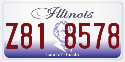 IL license plate Z818578