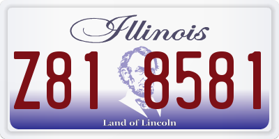 IL license plate Z818581