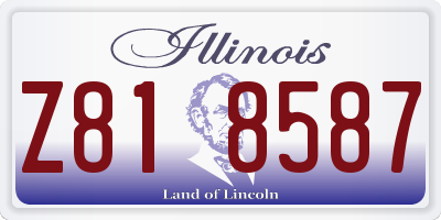 IL license plate Z818587