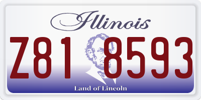 IL license plate Z818593