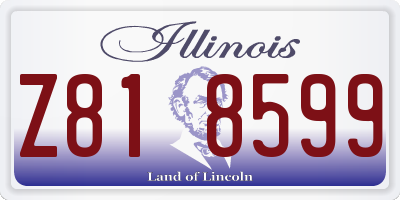 IL license plate Z818599