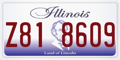 IL license plate Z818609
