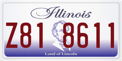 IL license plate Z818611