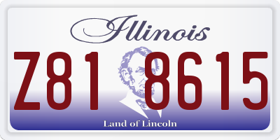 IL license plate Z818615