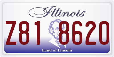IL license plate Z818620