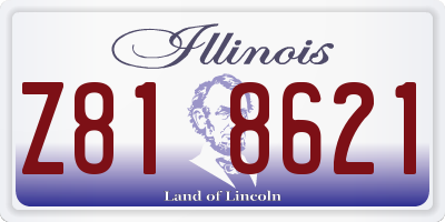 IL license plate Z818621
