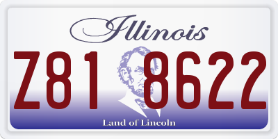 IL license plate Z818622