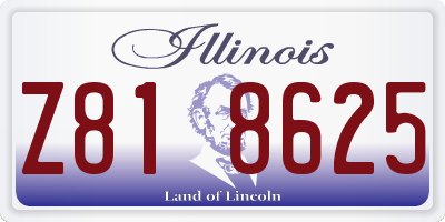IL license plate Z818625