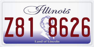 IL license plate Z818626