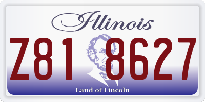 IL license plate Z818627