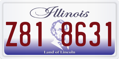 IL license plate Z818631