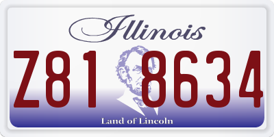 IL license plate Z818634