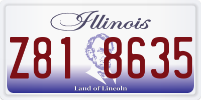 IL license plate Z818635