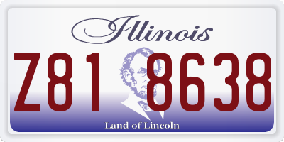 IL license plate Z818638