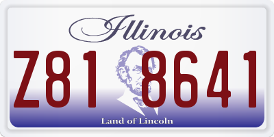 IL license plate Z818641