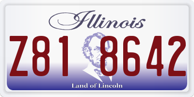 IL license plate Z818642