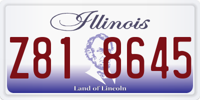 IL license plate Z818645