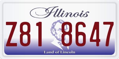 IL license plate Z818647
