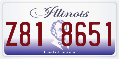 IL license plate Z818651