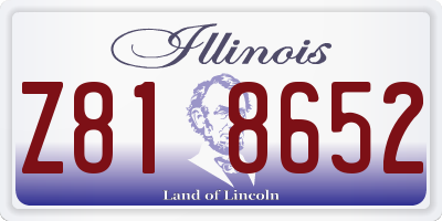 IL license plate Z818652