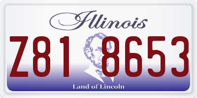 IL license plate Z818653