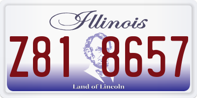 IL license plate Z818657