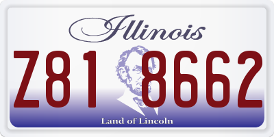 IL license plate Z818662