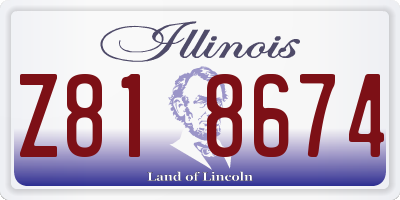 IL license plate Z818674