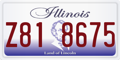 IL license plate Z818675