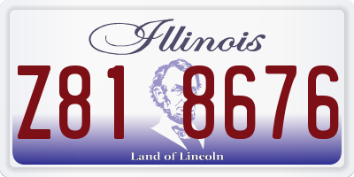 IL license plate Z818676