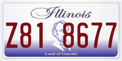 IL license plate Z818677