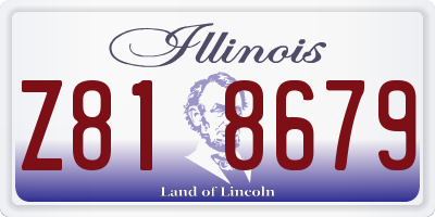 IL license plate Z818679