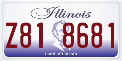 IL license plate Z818681