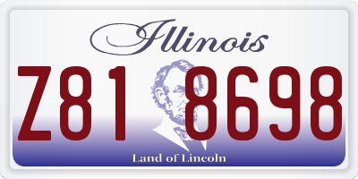 IL license plate Z818698