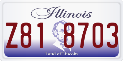 IL license plate Z818703
