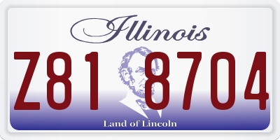 IL license plate Z818704