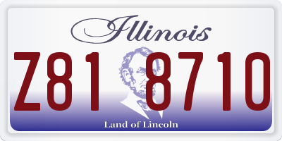 IL license plate Z818710